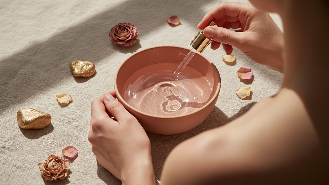 Illustration: A ceramic bowl holds a clear, viscous gel, bathed in soft morning light.